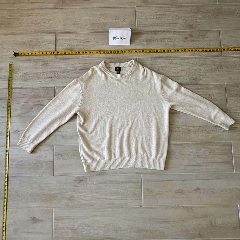 White Knitted Sweater H&M Men's Size 2X Large